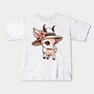 Gazelle with Hat Kids T-Shirt